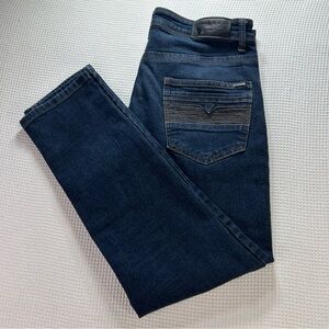 Men’s  Fried Denim 34/30 Slim Fit Blue Jeans